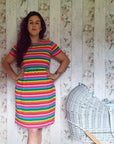 Rainbow Breastfeeding Skater Dress | Colourful Nursing Dress | MilkyMoon