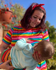 Rainbow Breastfeeding Skater Dress | Colourful Nursing Dress | MilkyMoon