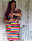 Rainbow Breastfeeding Skater Dress | Colourful Nursing Dress | MilkyMoon