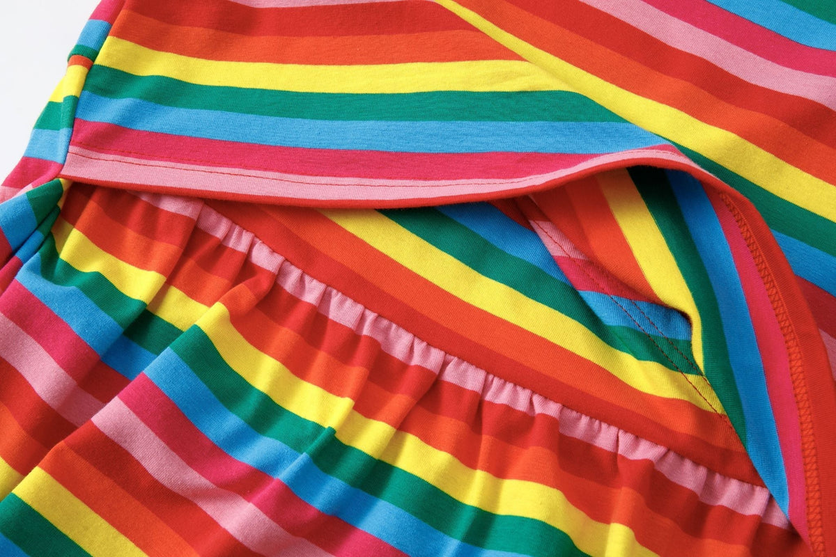 Rainbow Breastfeeding Skater Dress | Colourful Nursing Dress | MilkyMoon