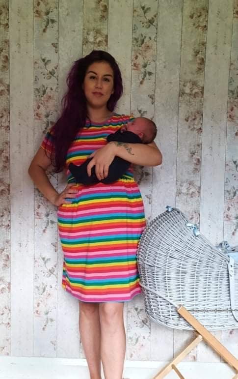 Rainbow Breastfeeding Skater Dress | Colourful Nursing Dress | MilkyMoon