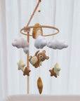 Handmade Rainbow Teddy babymobile