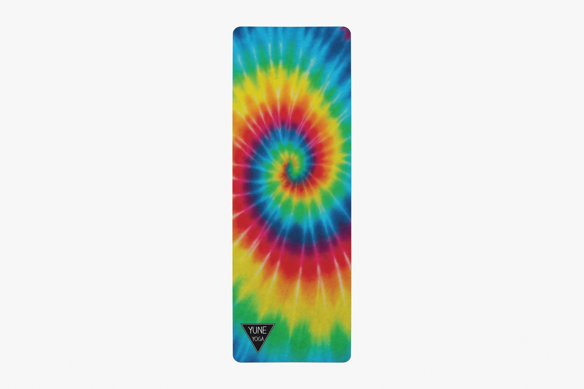 Rainbow Tie Dye Foldable Travel Yoga Mat – 2mm Lightweight Natural Rubber, Non-Slip, Eco-Friendly Mat for On-the-Go Practice | Yune Yoga-2