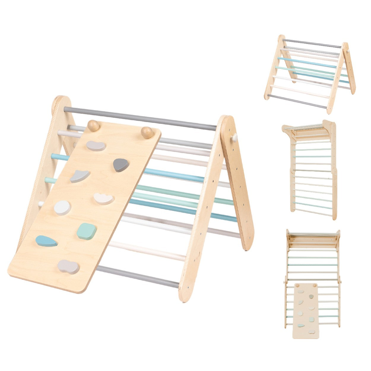 Pastel Climbing Ramp for Playsets and Indoor Fun