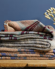 Large Checked Random Recycled Wool Blanket