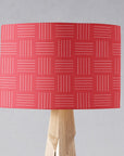 Red and White Lines Lampshade, Ceiling or Table Lamp Shade