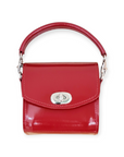 Bauble Handmade High Shine Leather Handbag - Red