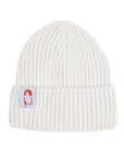 White Beanie with Red Cross Detail