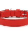 Red Leather Dog Collar
