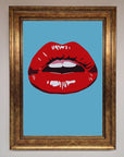 Red Lips Contemporary Framed Poster