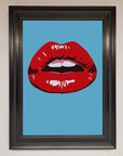 Red Lips Contemporary Framed Poster