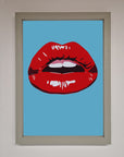 Red Lips Contemporary Framed Poster