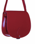 Handmade Leather Saddle Bag - Red
