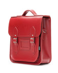 Handmade Leather City Backpack - Red