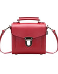 Handmade Leather Sugarcube Handbag - Red