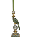 Regal Green Parrot Large Candlestick 39cm