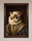 Renaissance Grumpy Cat Framed Print