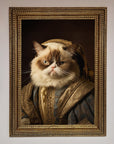 Renaissance Grumpy Cat Framed Print