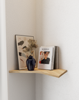 Wooden Corner Shelf Edge