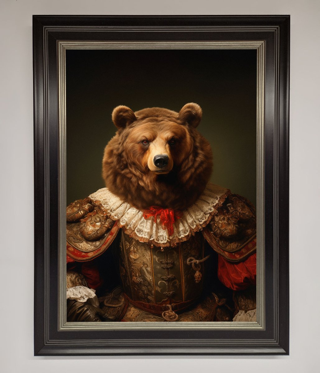 Renaissance Bear Framed Poster