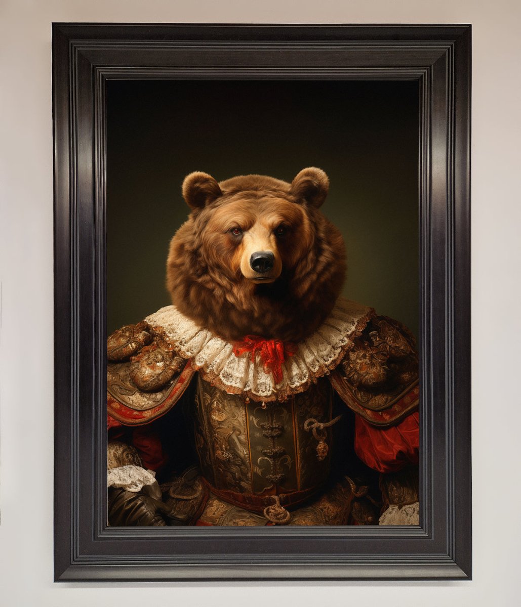 Renaissance Bear Framed Poster