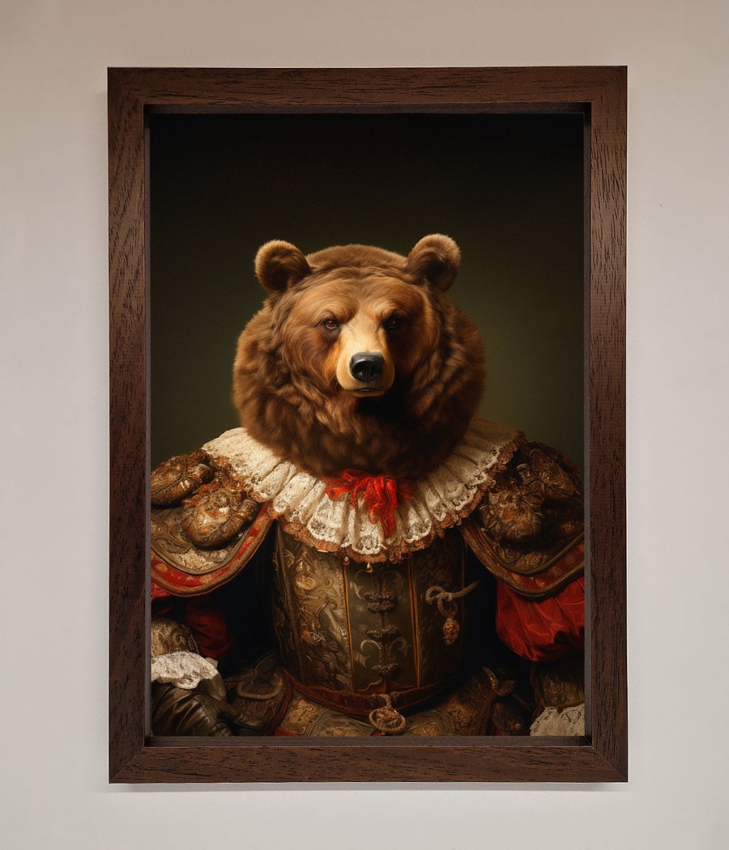 Renaissance Bear Framed Poster