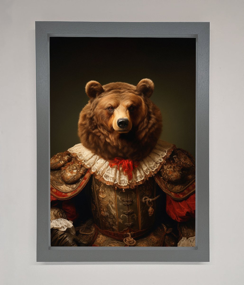 Renaissance Bear Framed Poster