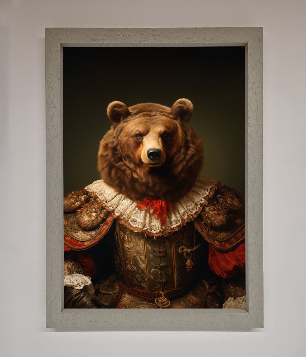 Renaissance Bear Framed Poster