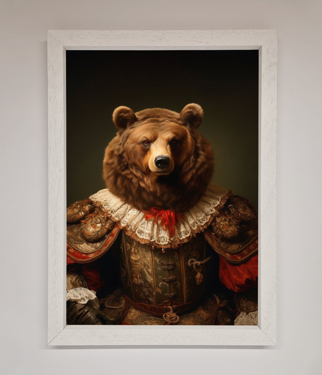 Renaissance Bear Framed Poster