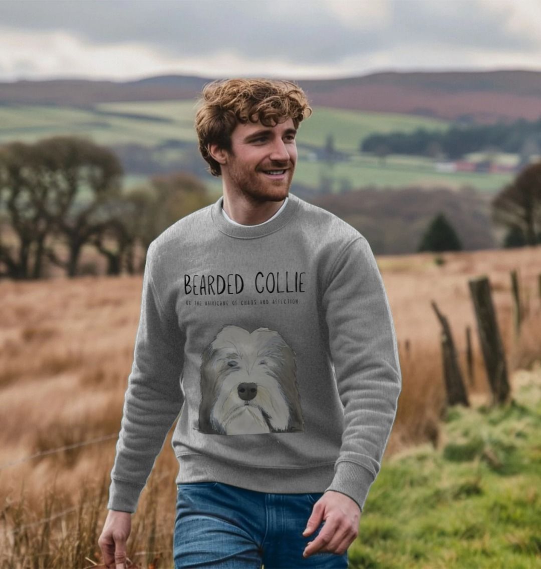 Fluff Happens: Bearded Collie Chaos Sweatshirt