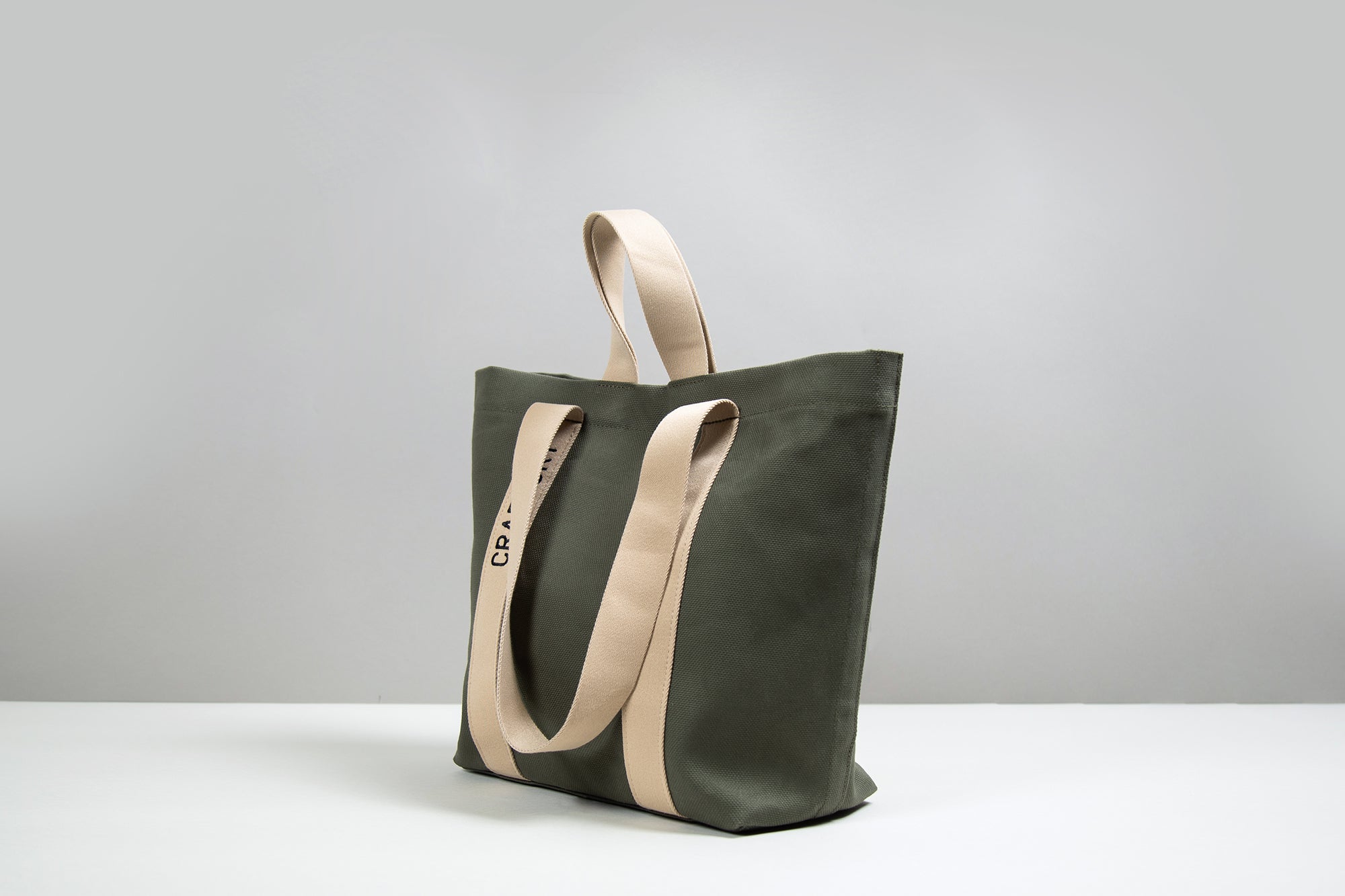 Olive Cotton Canvas Tote Bag