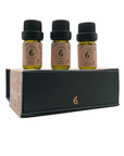 Geo Cut Glass Aroma Diffuser with Rest Calm Oil Set