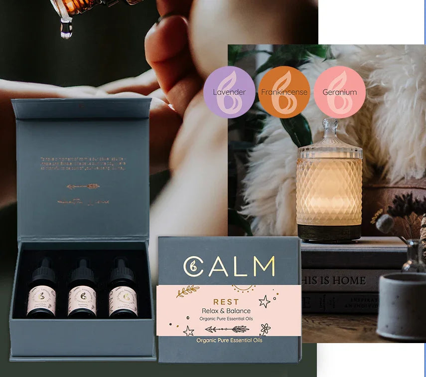 Rest Calm Essential Oil Set - Sleep &amp; Hormone Balance