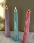 Ribbed Taper Candles