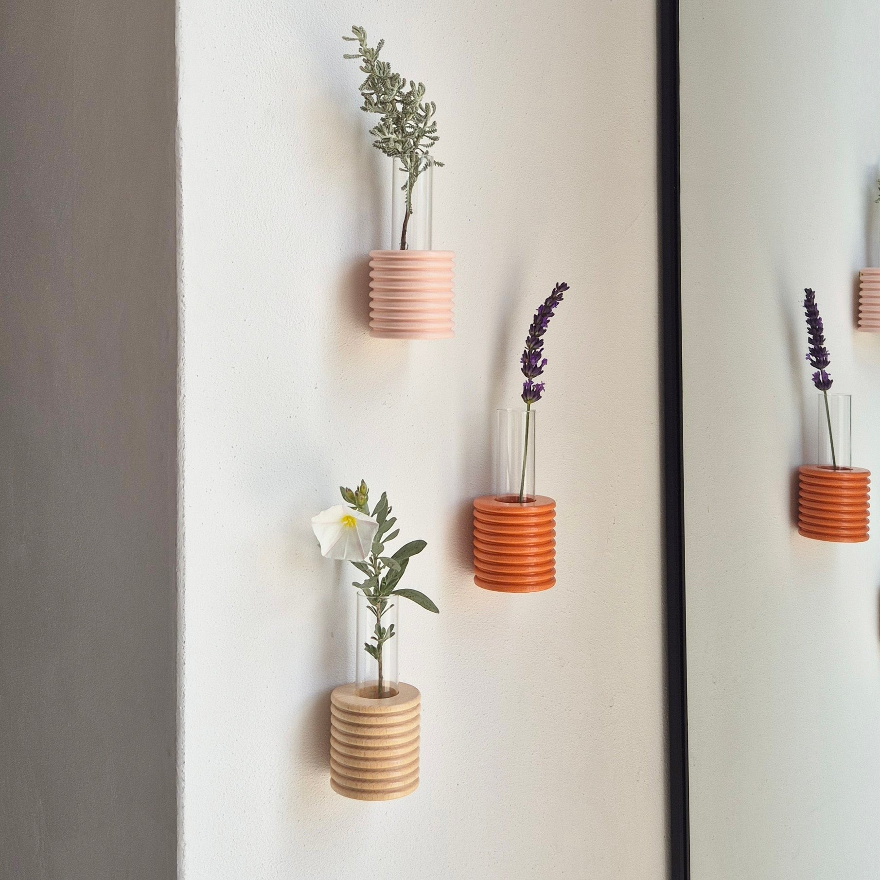 Pink Wall Vase for Floral Display