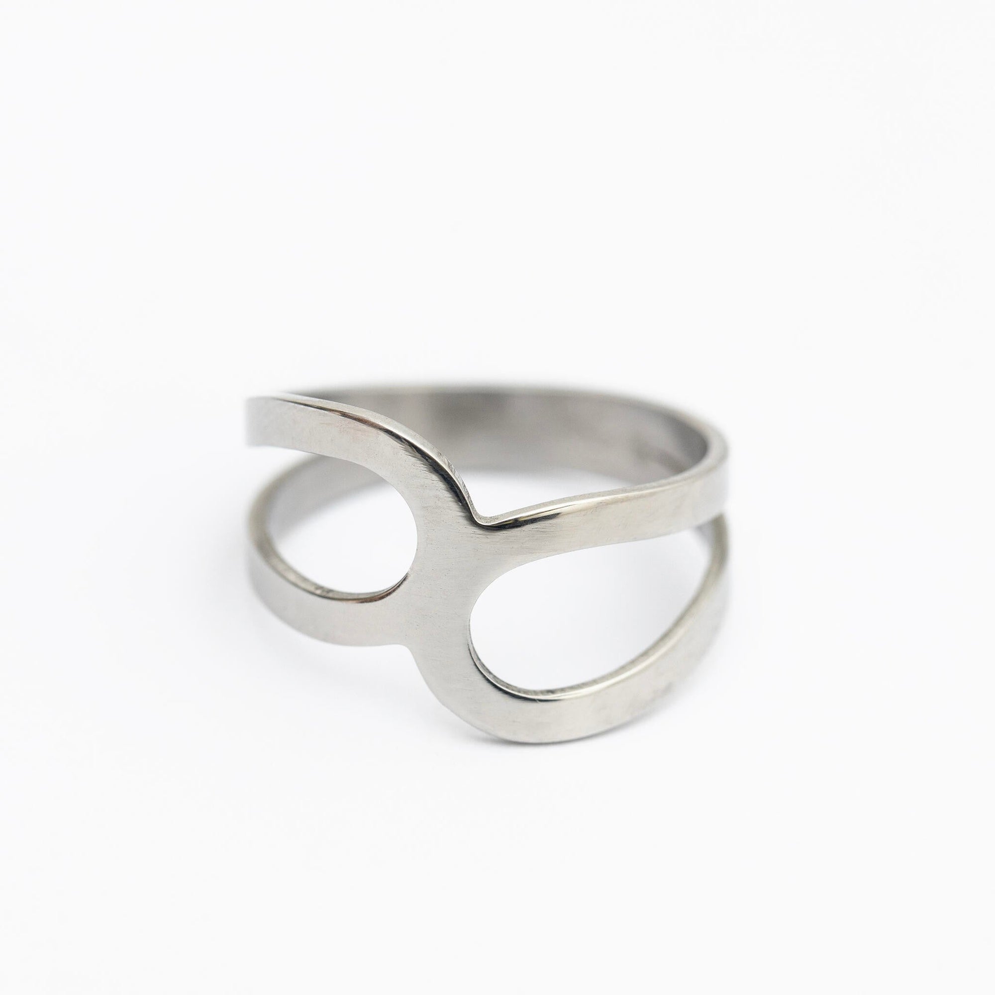 Polished Stainless Steel Ring X