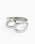Polished Stainless Steel Ring X