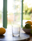 Crystal Tumblers with Ripple Design