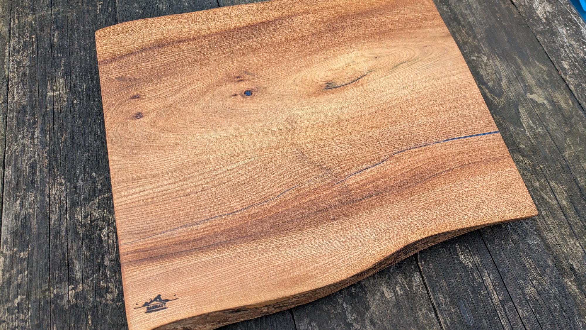 Wych Elm Chopping Board with Resin Detailing