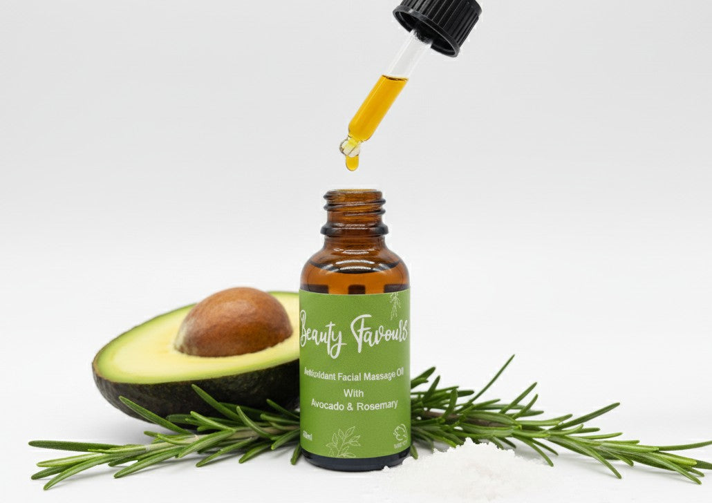 Antioxidant Facial Massage Oil with Avocado and Rosemary