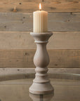 Warm Brown Ceramic Column Candle Holder
