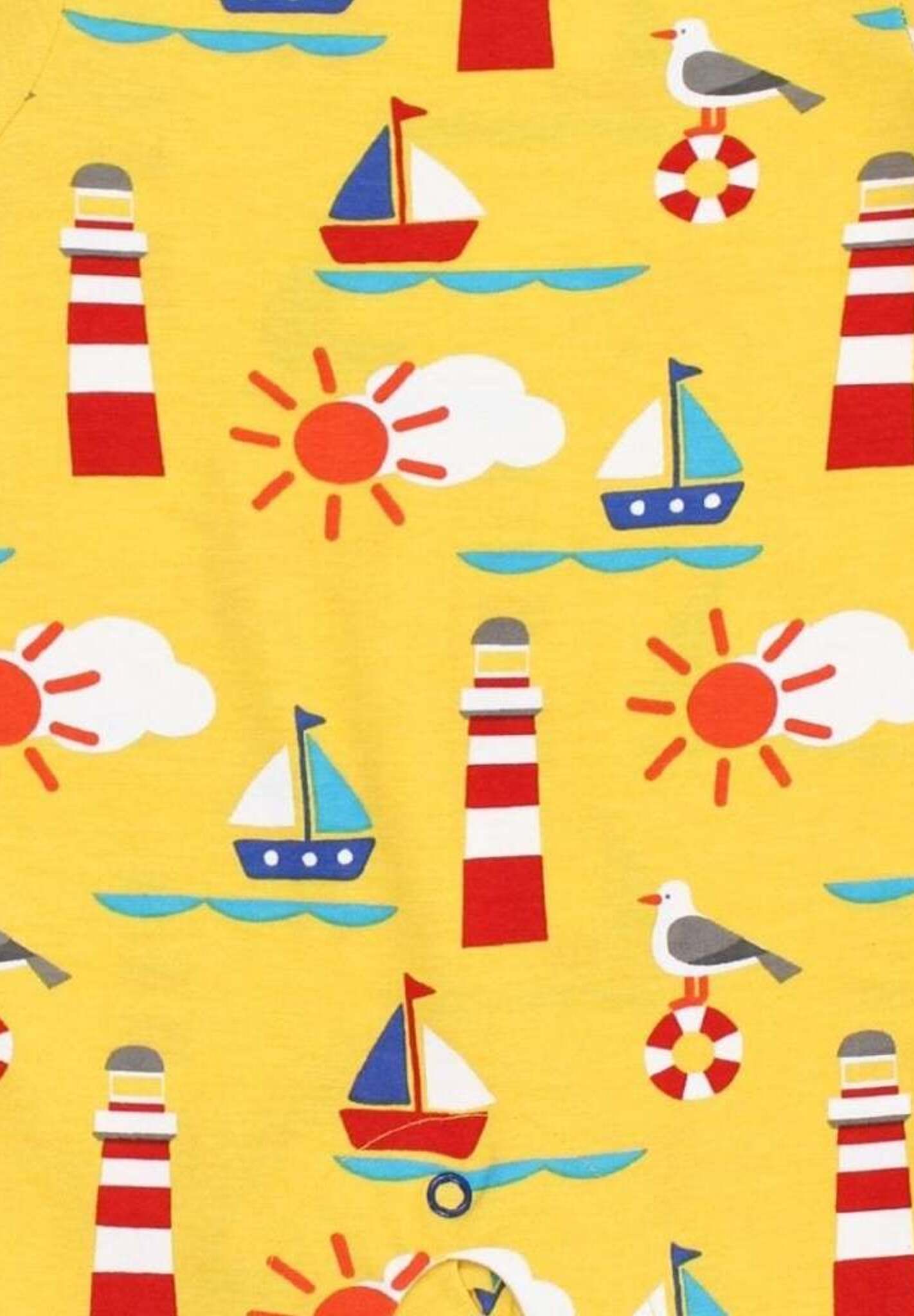 Charming Yellow Summer Romper with Short Legs - Soft GOTS Certified Organic Cotton Baby Outfit for Beach Vacations by Toby Tiger at brixbailey.com
