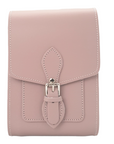 Handmade Leather Festival Phone Bag - Rose Quartz