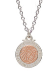 Personalised St Christopher Necklace - Silver & Rose Gold