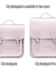 Handmade Leather City Backpack - Rose Quartz