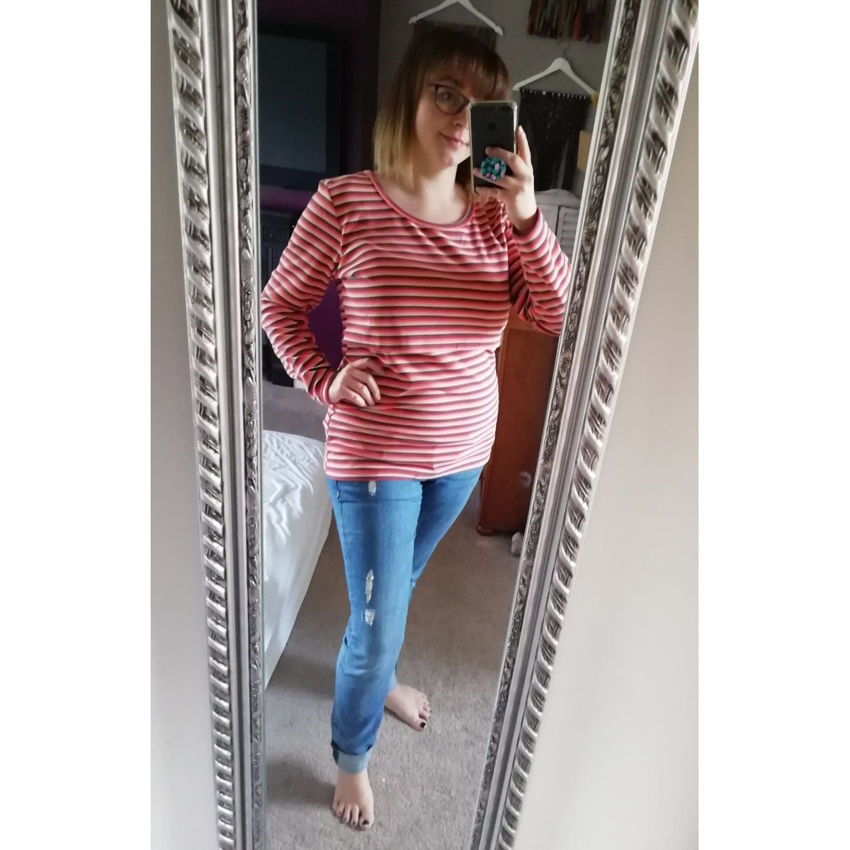 Rosie Stripe Breastfeeding Sweater