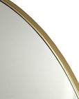 Round Gold Living Room Mirror