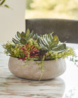 Artificial Succulent Arrangement In Natural Planter