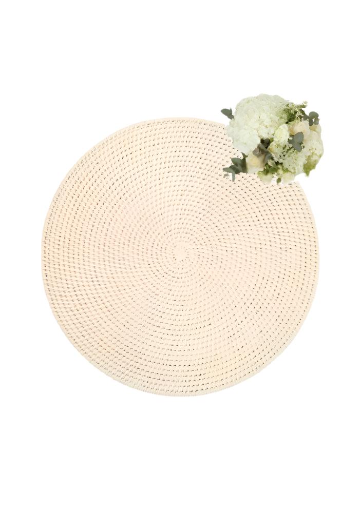Round &amp; Round Rattan Placemat Sand Colour - Set of 4