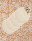 Round & Round Rattan Placemat Sand Colour - Set of 4